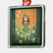 Schattigee Ierse danser Christmas Irish Step Dance Metalen Ornament (Links)