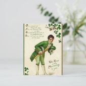 Schattigee  Ierse lad klaver Saint Patrick's Day Feestdagenkaart (Staand voorkant)