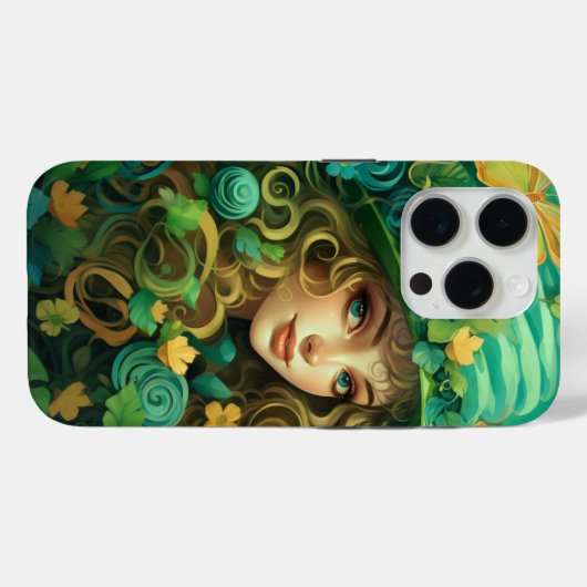 SCHATTIGEE IERSE LASS OMGEVEN DOOR SHAMROCKS Case-Mate iPhone CASE (Achterkant (horizontaal))