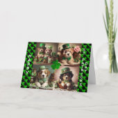 Schattigee Ierse Puppies Happy St Patrick's Day Kaart (Voorkant)