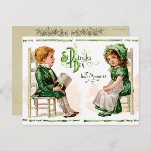 Schattigee  Ierse St. Patrick's Day Briefkaart (Voorkant / Achterkant)