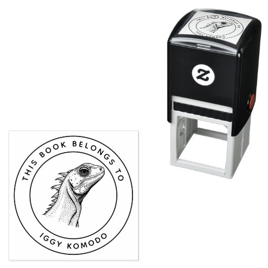 Schattigee Iguana Baby Dit boek hoort bij de naam  Zelfinktende Stempel (In situ)