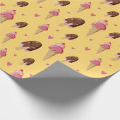 Schattigee ijsdesserts cadeaupapier (Hoek)