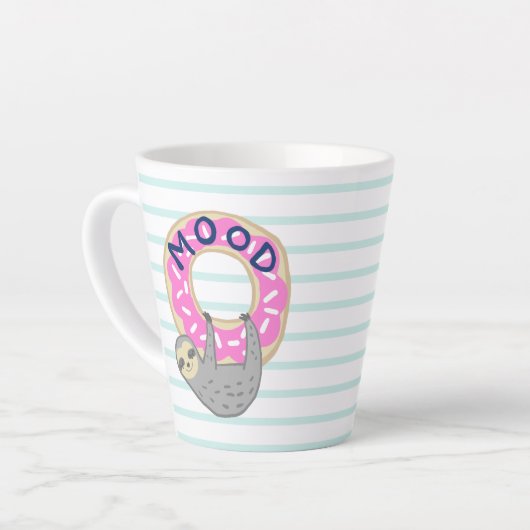 Schattigee ijsdonut & hangende luiaard latte mok (Linkerhoek)