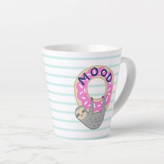 Schattigee ijsdonut & hangende luiaard latte mok (Rechterhoek)