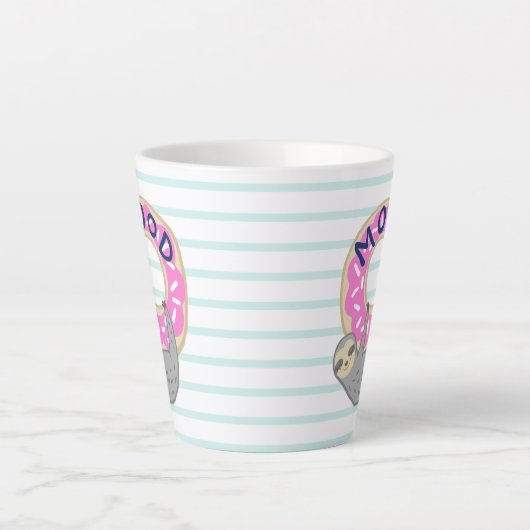 Schattigee ijsdonut & hangende luiaard latte mok (Voorkant)