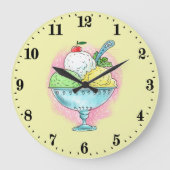 Schattigee ijsliefhebbers grote klok (Voorkant)