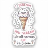 Schattigee ijspun sticker (Voorkant)