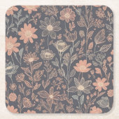 Schattigee illustratie grafische lijn getekende bl kartonnen onderzetters (Voorkant)