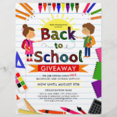 Schattigee illustratie Terug naar schoolbenodigdhe Flyer (Voorkant)