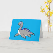 Schattigee illustratie van een monster van Loch Ne Kaart (Gele Bloem)