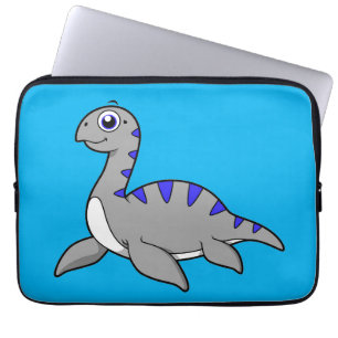 Schattigee illustratie van een monster van Loch Ne Laptop Sleeve