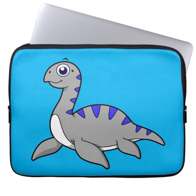 Schattigee illustratie van een monster van Loch Ne Laptop Sleeve (Voorkant)