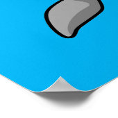 Schattigee illustratie van een monster van Loch Ne Poster (Hoek)