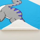 Schattigee illustratie van een monster van Loch Ne Sherpa Deken (3/4)