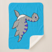 Schattigee illustratie van een monster van Loch Ne Sherpa Deken (Voorkant)