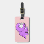 Schattigee illustratie van een Triceratops. Bagagelabel (Voorkant verticaal)