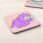 Schattigee illustratie van een Triceratops. Bier Onderzetter (Linkerzijde)