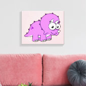 Schattigee illustratie van een Triceratops. Canvas Afdruk (Insitu (Woonkamer))