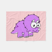 Schattigee illustratie van een Triceratops. Fleece Deken (Voorkant (Horizontaal))