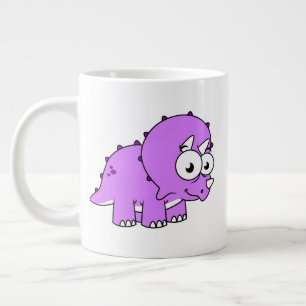 Schattigee illustratie van een Triceratops. Grote Koffiekop