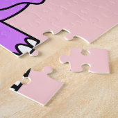 Schattigee illustratie van een Triceratops. Legpuzzel (Zijkant)