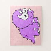 Schattigee illustratie van een Triceratops. Legpuzzel (Verticaal)