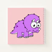Schattigee illustratie van een Triceratops. Notitieboek (Achterkant)