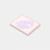 Schattigee illustratie van een Triceratops. Post-it® Notes (Schuin)