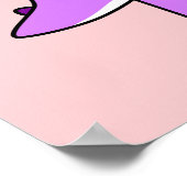 Schattigee illustratie van een Triceratops. Poster (Hoek)