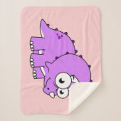 Schattigee illustratie van een Triceratops. Sherpa Deken (Voorkant)