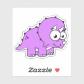 Schattigee illustratie van een Triceratops. Sticker (Vel)
