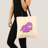 Schattigee illustratie van een Triceratops. Tote Bag (Voorkant (product))