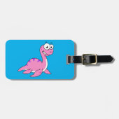 Schattigee illustratie van het monster van Loch Ne Bagagelabel (Voorkant horizontaal)