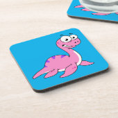 Schattigee illustratie van het monster van Loch Ne Bier Onderzetter (Linkerzijde)