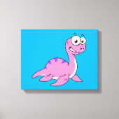 Schattigee illustratie van het monster van Loch Ne Canvas Afdruk (Voorkant)
