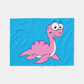 Schattigee illustratie van het monster van Loch Ne Fleece Deken (Voorkant (Horizontaal))