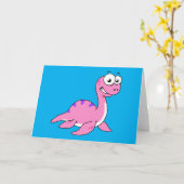 Schattigee illustratie van het monster van Loch Ne Kaart (Gele Bloem)