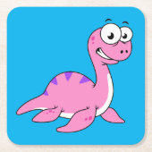 Schattigee illustratie van het monster van Loch Ne Kartonnen Onderzetters (Voorkant)