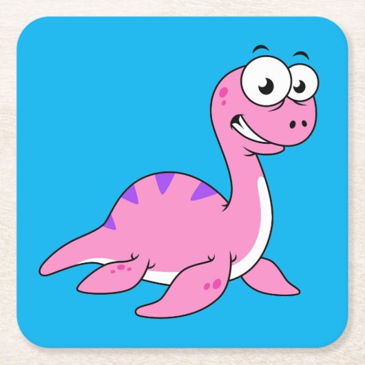 Schattigee illustratie van het monster van Loch Ne Kartonnen Onderzetters (Voorkant)