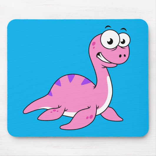 Schattigee illustratie van het monster van Loch Ne Muismat (Voorkant)