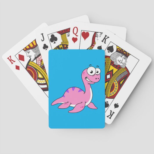 Schattigee illustratie van het monster van Loch Ne Pokerkaarten (Achterkant)