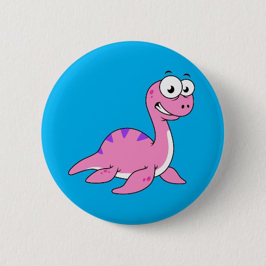 Schattigee illustratie van het monster van Loch Ne Ronde Button 5,7 Cm (Voorkant)