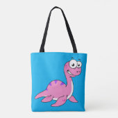 Schattigee illustratie van het monster van Loch Ne Tote Bag (Achterkant)