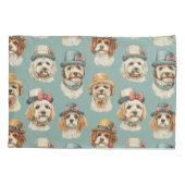 Schattigee illustratie van honden in Petten Kussensloop (Achterkant)