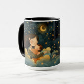 Schattigee illustratie van moeder en kind | Moeder Mok (Voorkant links)