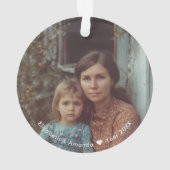 Schattigee illustratie van moeder en kind | Moeder Ornament (achterkant)