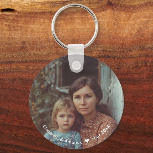 Schattigee illustratie van moeder en kind | Moeder Sleutelhanger (Achterkant)