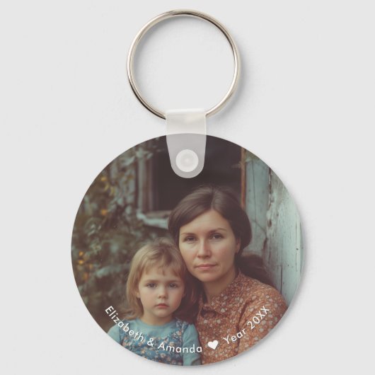 Schattigee illustratie van moeder en kind | Moeder Sleutelhanger (Achterkant)