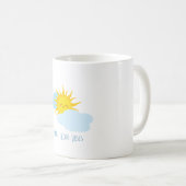 Schattigee illustratie van Sun Smile met tekst mok (Voorkant rechts)